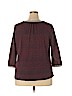 Lucky Brand Burgundy 3/4 Sleeve Top Size 2X - photo 2