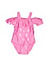First Impressions 100% Polyester Pink One Piece Swimsuit Size 6-9 mo - photo 1