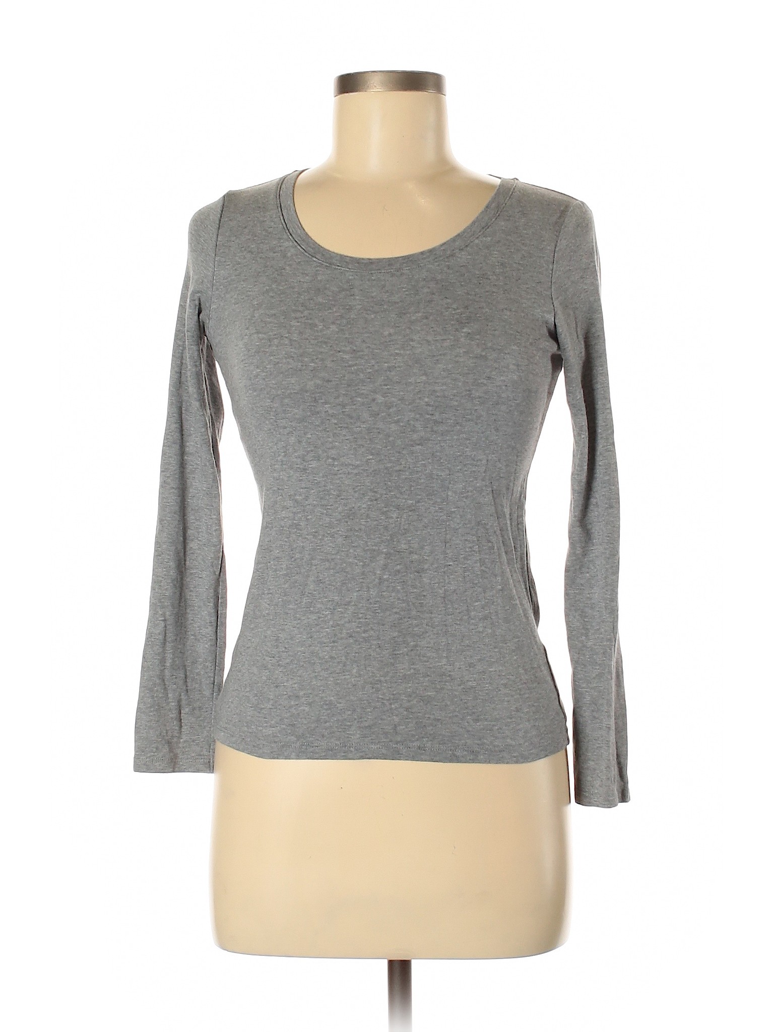 Uniqlo Women Gray Long Sleeve T-Shirt S | eBay