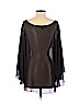 Scoop LLC. 100% Silk Black 3/4 Sleeve Silk Top Size S (petite) - photo 2