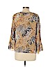 Apostrophe 100% Polyester Tan Long Sleeve Blouse Size L (petite) - photo 2