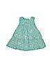 Baby Gap 100% Cotton Floral Teal Dress Size 6-12 mo - photo 1
