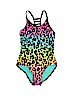 Xhilaration Animal Print Teal One Piece Swimsuit Size 6 - 6X - photo 1