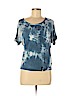 Caution to the Wind Blue Short Sleeve Top Size M - photo 1