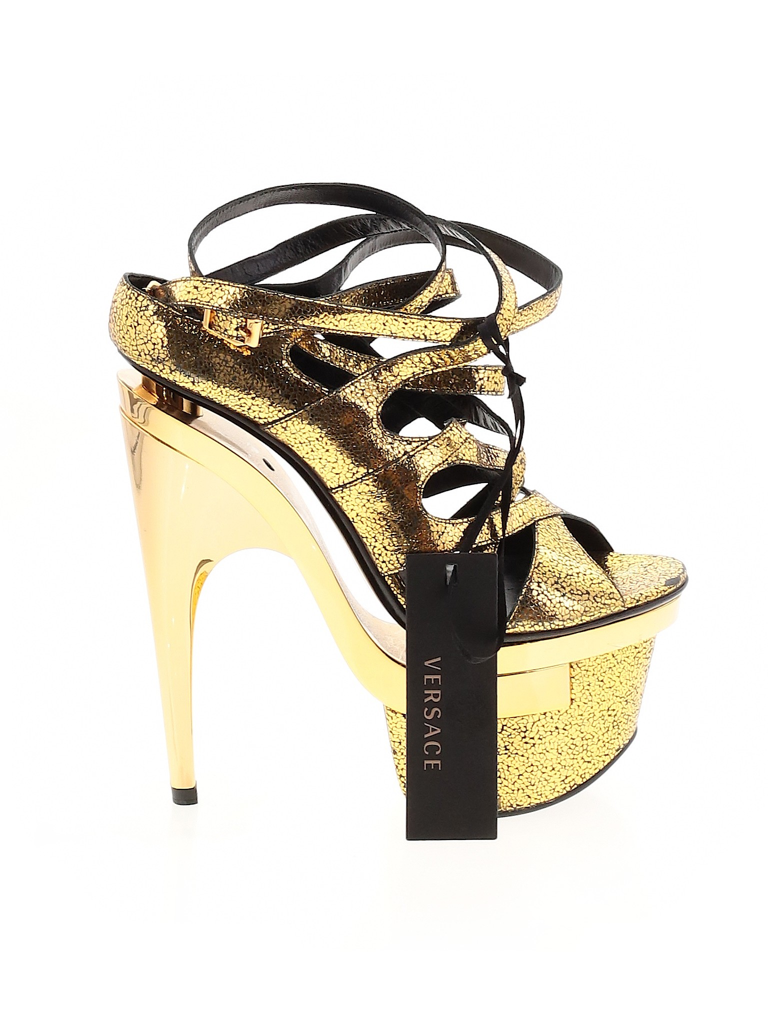 NWT Versace Women Yellow Heels US 6 1/2 | eBay