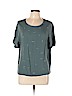 North of West 100% Rayon Teal Short Sleeve Blouse Size L - photo 1