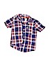 Carter's 100% Cotton Plaid Blue Short Sleeve Button-Down Shirt Size 7 - photo 1