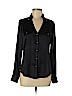 White House Black Market Black Long Sleeve Silk Top Size 6 - photo 1