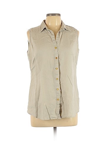 Ellen Tracy Sleeveless Button-Down Shirt (view 1)