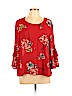 Live 4 Truth 100% Polyester Red 3/4 Sleeve Blouse Size XL - photo 1