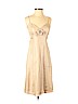 Rebecca Taylor 100% Silk Tan Cocktail Dress Size 0 - photo 1