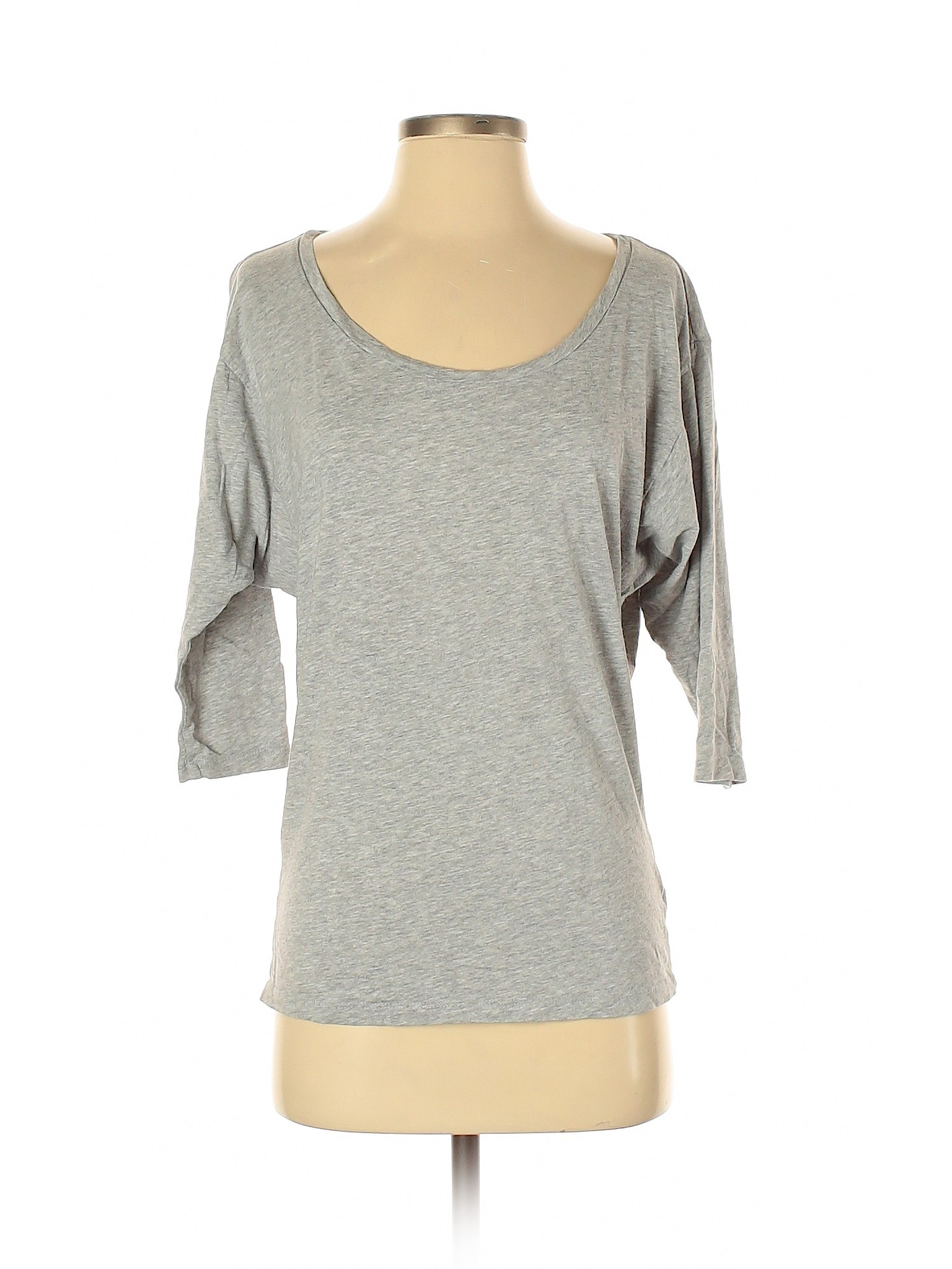 Gap Women Gray 3/4 Sleeve Top S | eBay