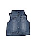 7 For All Mankind Solid Blue Denim Vest 12-18 MO / 18 MO - photo 1