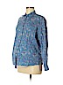 Mimi Maternity 100% Cotton Blue Long Sleeve Button-Down Shirt Size M - photo 1