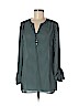 Laundry by Shelli Segal 100% Polyester Teal Long Sleeve Blouse Size M - photo 1