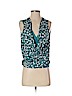 Diane von Furstenberg Teal Sleeveless Silk Top Size 0 - photo 1