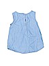 Carter's 100% Cotton Floral Chambray Blue Sleeveless Top Size 2T - photo 2