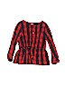 Carter's 100% Rayon Checkered-gingham Red Long Sleeve Button-Down Shirt Size 6 - photo 1