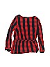 Carter's 100% Rayon Checkered-gingham Red Long Sleeve Button-Down Shirt Size 6 - photo 2