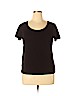 Ann Taylor LOFT 100% Cotton Black Short Sleeve T-Shirt Size XL (petite) - photo 1