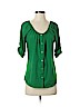 Express 100% Polyester Green 3/4 Sleeve Blouse Size S (petite) - photo 1