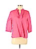 Talbots 100% Cotton Pink 3/4 Sleeve Blouse Size M (petite) - photo 1