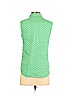 Talbots 100% Linen Green Sleeveless Button-Down Shirt Size M (petite) - photo 2