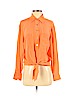 Trina Turk 100% Silk Orange Long Sleeve Silk Top Size M - photo 1