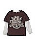 Carter's 100% Cotton Color Block Brown Long Sleeve T-Shirt Size 6 - photo 1