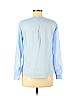 Ann Taylor LOFT Blue Long Sleeve Henley Size M (petite) - photo 2