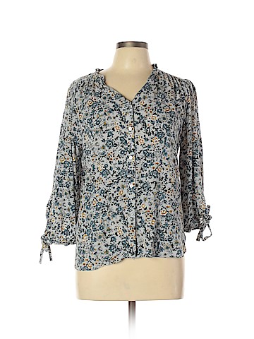Ann Taylor LOFT Outlet 3/4 Sleeve Button-Down Shirt (view 1)