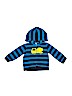 Child of Mine by Carter's 100% Polyester Stripes Graphic Blue Fleece Jacket 9-12 MO / 12 MO - photo 1