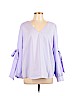 MICHAEL Michael Kors Purple Long Sleeve Blouse Size XL - photo 1