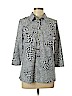 Elizabeth McKay 100% Cotton Blue 3/4 Sleeve Button-Down Shirt Size L - photo 1