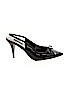 White House Black Market 100% Leather Black Heels Size 8 - photo 1