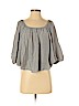 Alice & Trixie 100% Silk Gray 3/4 Sleeve Silk Top Size XS - photo 1