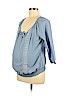 Old Navy - Maternity 100% Cotton Blue 3/4 Sleeve Blouse Size M - photo 1