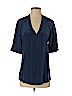 Aaron Ashe 100% Silk Blue 3/4 Sleeve Silk Top Size S - photo 1