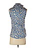 Ann Taylor 100% Cotton Blue Sleeveless Button-Down Shirt Size 2 (petite) - photo 2