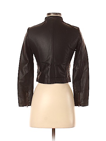 Aqua Faux Leather Jacket (view 2)