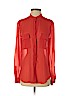 BCBGMAXAZRIA 100% Polyester Orange Long Sleeve Blouse Size S - photo 1