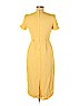 Talbots 100% Rayon Yellow Casual Dress Size 6 (petite) - photo 2