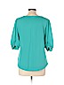 41Hawthorn 100% Polyester Teal 3/4 Sleeve Blouse Size L - photo 2