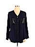 MYNT 1792 100% Polyester Blue Long Sleeve Blouse Size 1X - photo 1