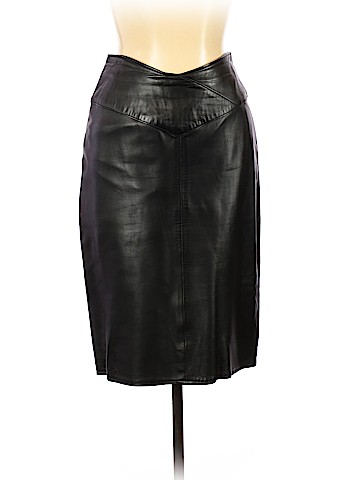 Vakko Leather Skirt (view 1)