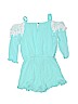 Sequin Hearts 100% Polyester Teal Romper Size M (youth) - photo 2