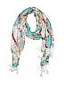 Unbranded 100% Viscose Print Teal Scarf One size - photo 1
