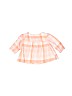Baby Gap 100% Cotton Checkered-gingham Orange 3/4 Sleeve Blouse Size 0-3 mo - photo 2