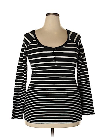 Norma Kamali for Walmart Long Sleeve Henley (view 1)