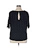 Jennifer Lopez 100% Cotton Black 3/4 Sleeve Top Size 0X - photo 2